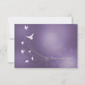 Une vraie carte de table Mariage Fairy Tale Violet (Dos)