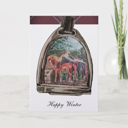 une vue à travers une étrier carte (Devant)