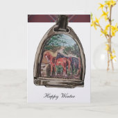 une vue à travers une étrier carte (Fleur jaune)