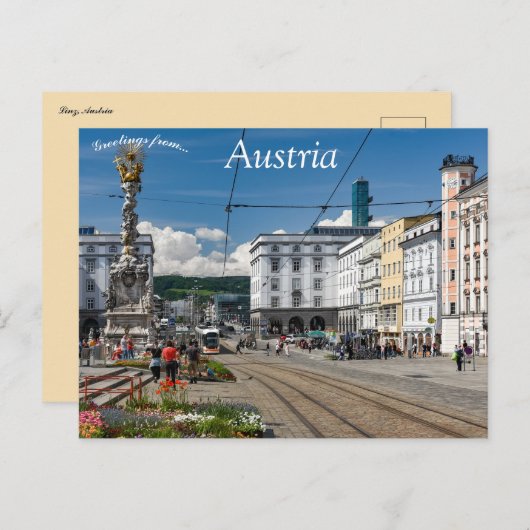 Une vue de Linz Autriche Carte postale (Devant / Derrière)
