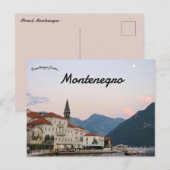 Une vue de Perast Montenegro Carte postale (Devant / Derrière)