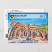 UNESCO - Antoni Gaud, Crypte in de Colonia G￼ell Briefkaart (Voorkant / Achterkant)