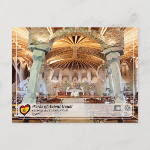 UNESCO - Antoni Gaud, Crypte in de Colonia Gell Briefkaart