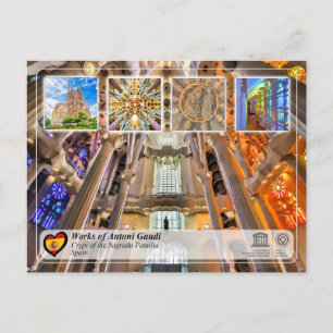 UNESCO - Antoni Gaudí - Sagrada Familia - Crypte Briefkaart
