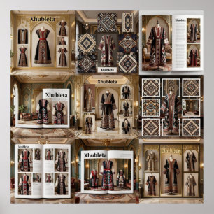 UNESCO Beschermde Albanese Couture Poster