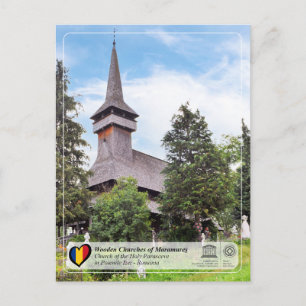 UNESCO Kerk van de Heilige Parache Poienile Izei Briefkaart