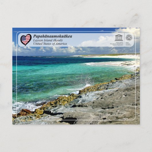 UNESCO - Papahānaumokuākea - Laysan Island Briefkaart (Voorkant)
