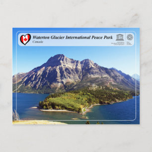 UNESCO - Waterton Glacier International Peace Park Briefkaart