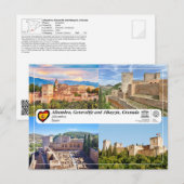UNESCO WHS - Alhambra, Granada Briefkaart (Voorkant / Achterkant)