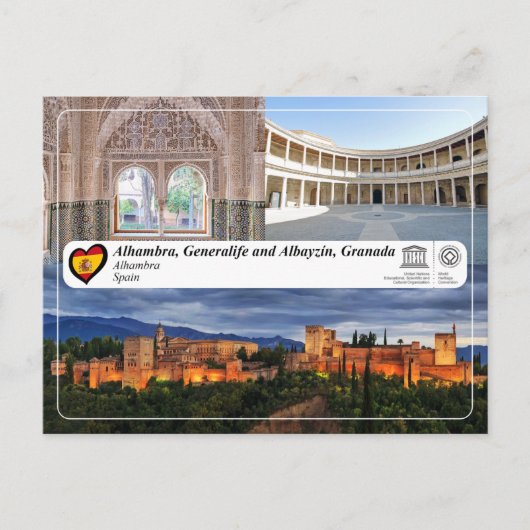 UNESCO WHS - Alhambra, Granada Briefkaart (Voorkant)