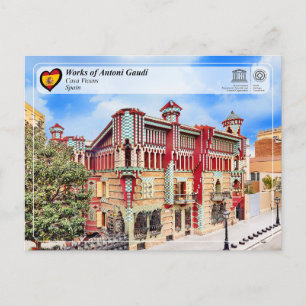 UNESCO WHS - Antoni Gaudí - Casa Vicens Briefkaart