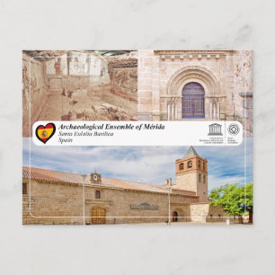 UNESCO WHS - Basiliek Santa Eulalia van Mérida Briefkaart