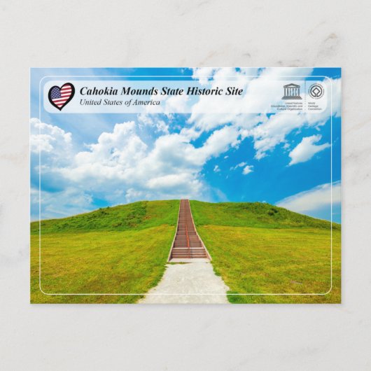 UNESCO WHS - Cahokia Mounds State Historic Site Briefkaart (Voorkant)