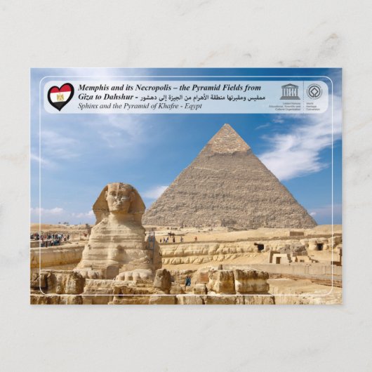 UNESCO WHS - De piramide van Khafre (Kaap) Briefkaart (Voorkant)