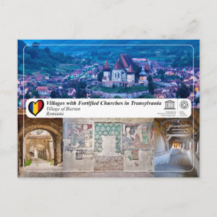 UNESCO WHS - Dorp op het Briefkaart van Biertan