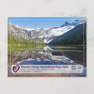 UNESCO WHS - Glacier NP - Carte postale du lac Av