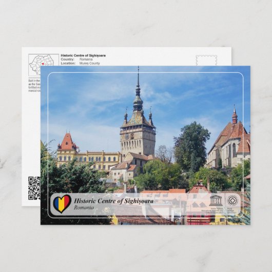 UNESCO WHS - Historisch centrum van Sighisoara Briefkaart (Voorkant / Achterkant)
