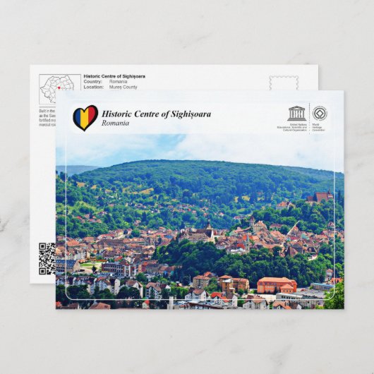 UNESCO WHS - Historisch centrum van Sighisoara Briefkaart (Voorkant / Achterkant)