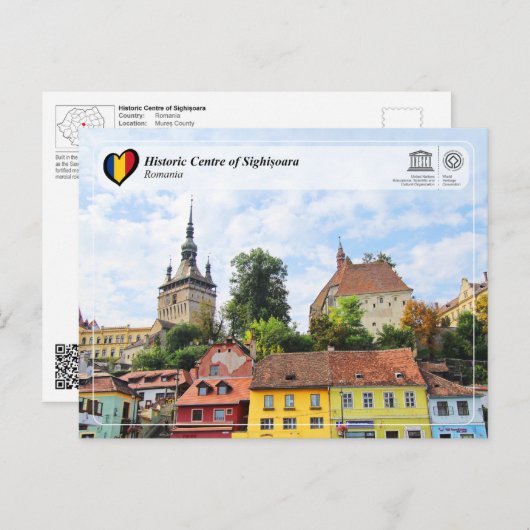 UNESCO WHS - Historisch centrum van Sighisoara Briefkaart (Voorkant / Achterkant)