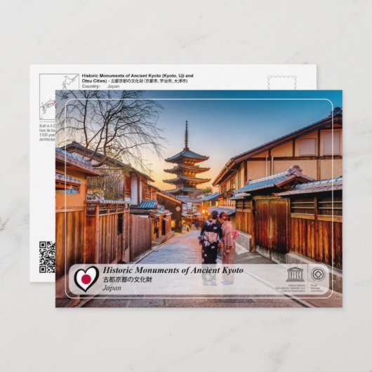 UNESCO WHS - Historische monumenten van het oude K Briefkaart (Voorkant / Achterkant)