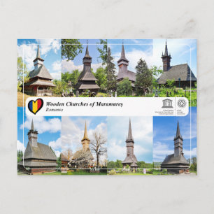 UNESCO WHS - Houten Kerken van Maramureş Briefkaart