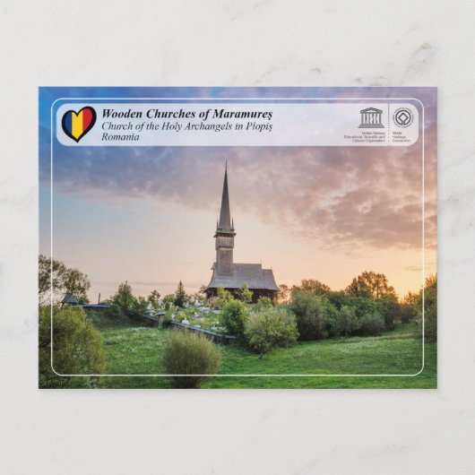 UNESCO WHS - Kerk van de Heilige Aartsengelen Plop Briefkaart (Voorkant)