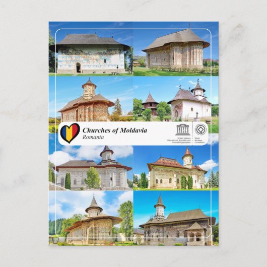 UNESCO WHS - Kkerken van Moldavië Briefkaart (Voorkant)