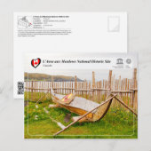 UNESCO WHS - L'Anse aux Meadows Briefkaart (Voorkant / Achterkant)