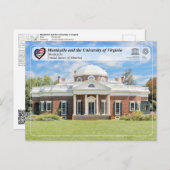 UNESCO WHS - Monticello Carte postale (Devant / Derrière)