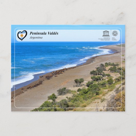 UNESCO WHS - Península Valdés Briefkaart (Voorkant)
