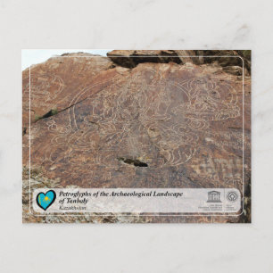 UNESCO WHS - Petroglyphs van Tanbaly Briefkaart