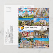 UNESCO WHS - Werken van Antoni Gaudi Briefkaart (Voorkant / Achterkant)