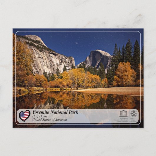 UNESCO WHS - Yosemite National Park - Half Dome Po Briefkaart (Voorkant)