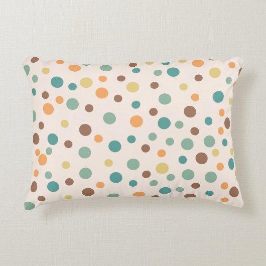 Uneven Scattered Polka Dot Vector Naadloos Patroon Accent Kussen (Voorkant)