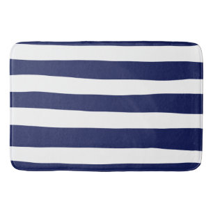 Uneven Stripes - blauw en wit Badmat