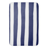 Uneven Stripes - blauw en wit Badmat (Voorkant Verticaal)
