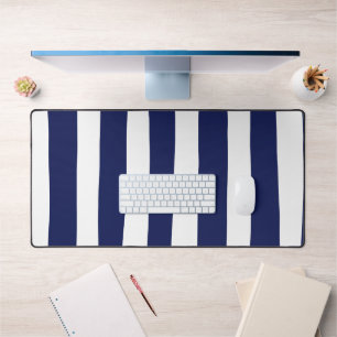 Uneven Stripes - blauw en wit Bureaumat