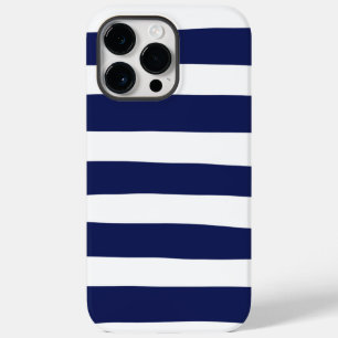 Uneven Stripes - blauw en wit Case-Mate iPhone 14 Pro Max Hoesje