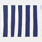 Uneven Stripes - blauw en wit Fleece Deken (Voorkant (Horizontaal))
