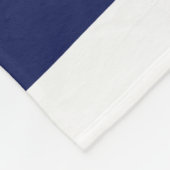 Uneven Stripes - blauw en wit Fleece Deken (Hoek)