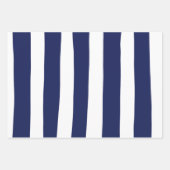 Uneven Stripes - blauw en wit Inpakpapier Vel (Voorkant 3)