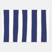 Uneven Stripes - blauw en wit Inpakpapier Vel (Voorkant)