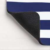 Uneven Stripes - blauw en wit Muismat (Hoek)