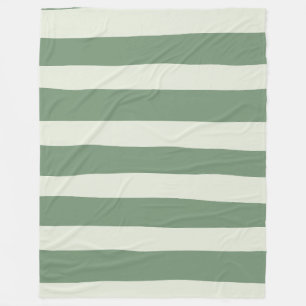 Uneven Stripes - groen Fleece Deken