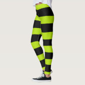 Uneven Stripes - Lime Green en Black Leggings (Links)
