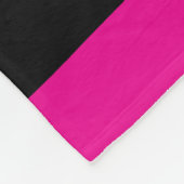 Uneven Stripes - Magenta en Black Fleece Deken (Hoek)