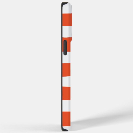 Uneven Stripes - Oranje en wit Case-Mate iPhone Case (Achterkant / Rechts)