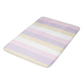 Uneven Stripes - Pastel Roze, Geel en Paars Badmat (Gekanteld)