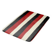 Uneven Stripes - Rood en crème Badmat (Gekanteld)