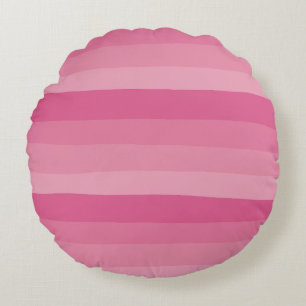 Uneven Stripes - Roze Rond Kussen